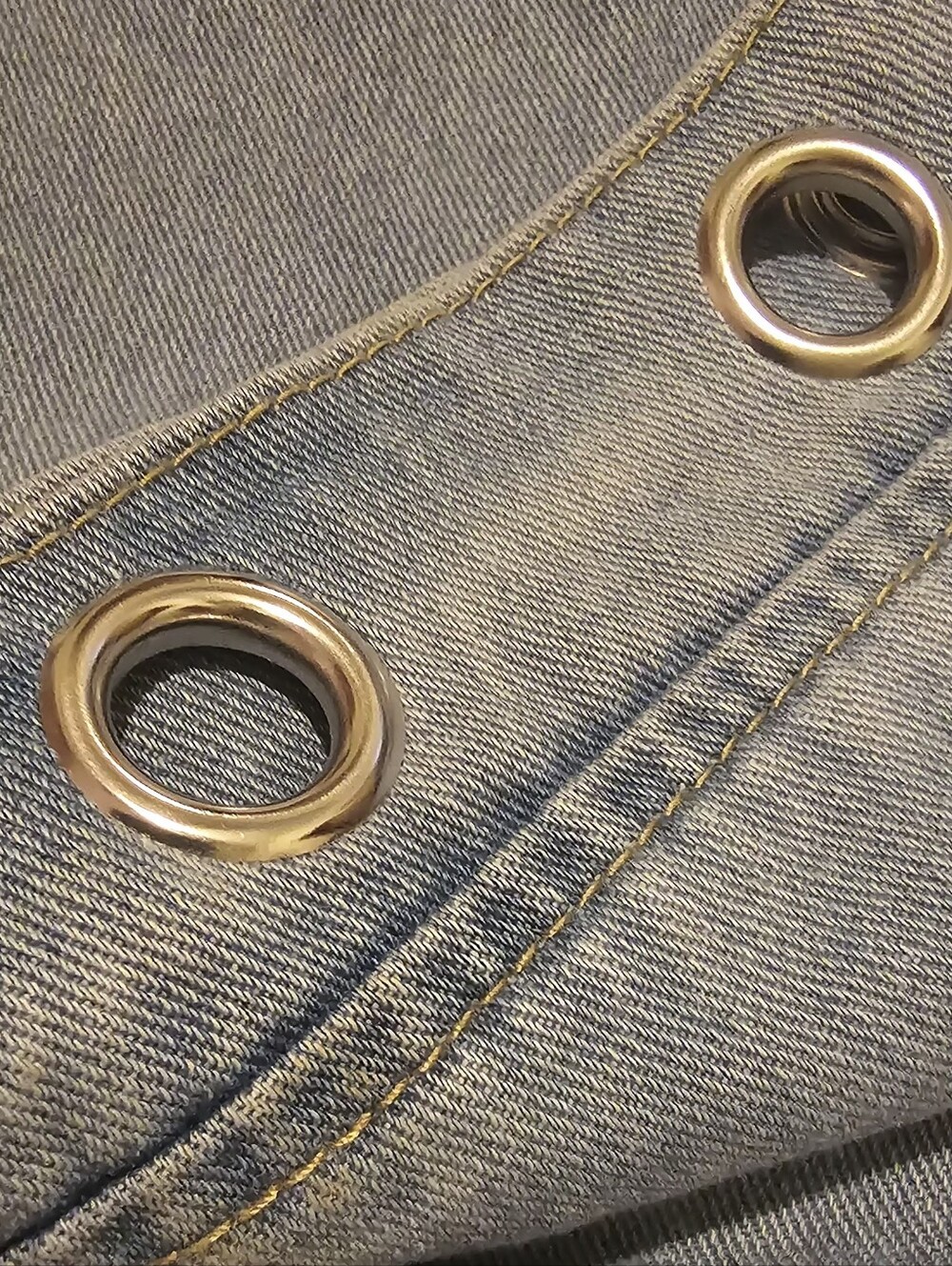 Wide Leg Jean with Grommet Details at the Hem - Picture 11 of 15
